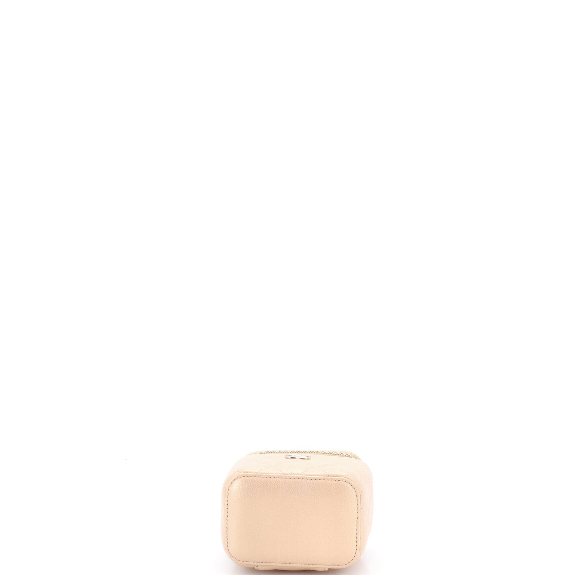 Classic Pearl Vanity Case with Chain Quilted Caviar Mini