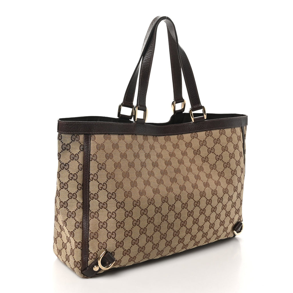 Monogram Large Abbey Tote Dark Brown