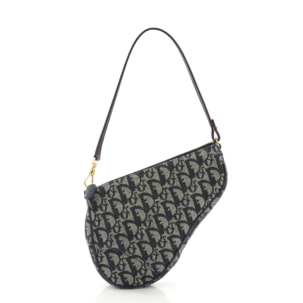 Vintage Saddle Bag Diorissimo Canvas Mini