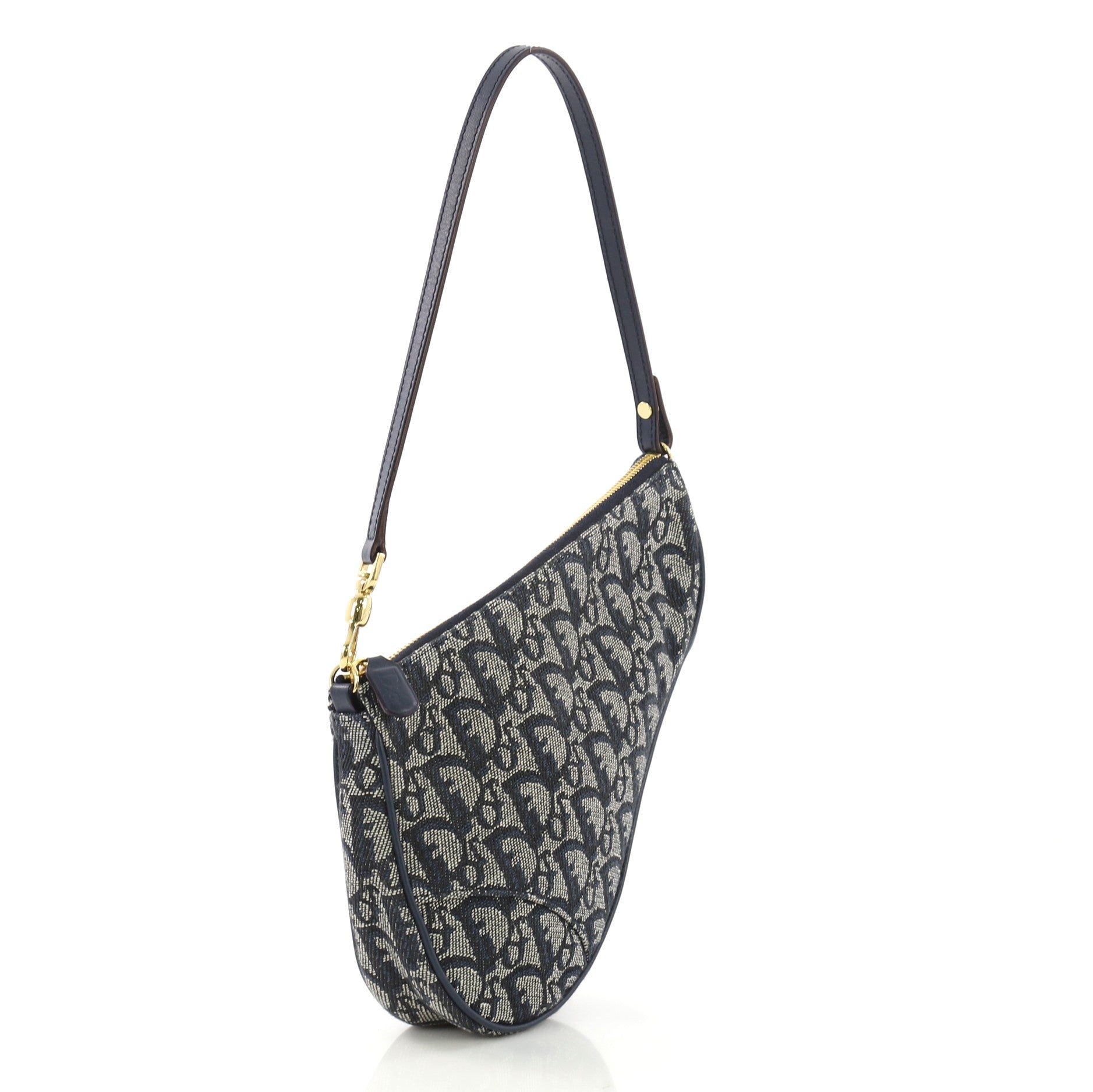 Vintage Saddle Bag Diorissimo Canvas Mini