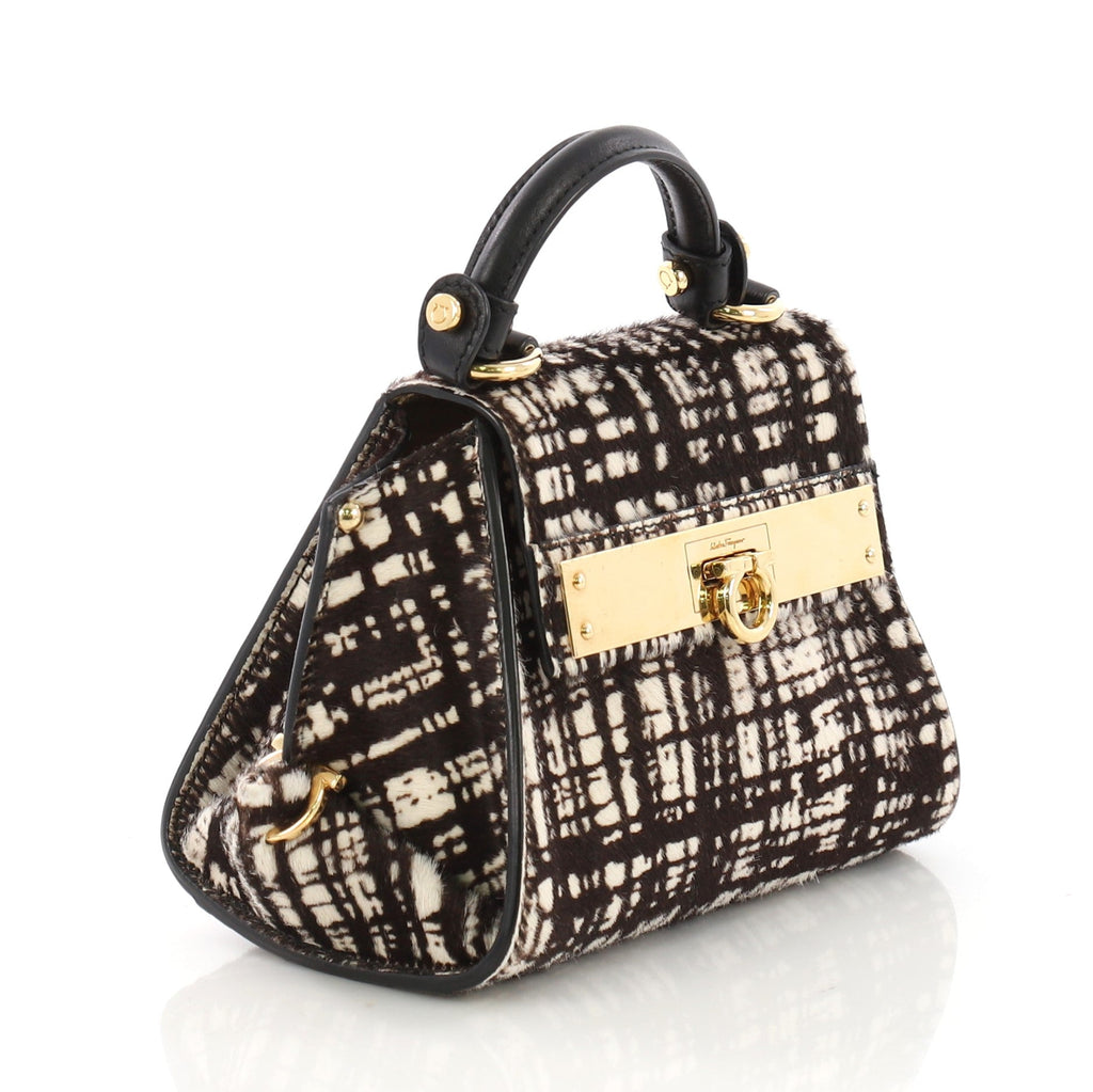Sofia Satchel Printed Calf Hair Mini