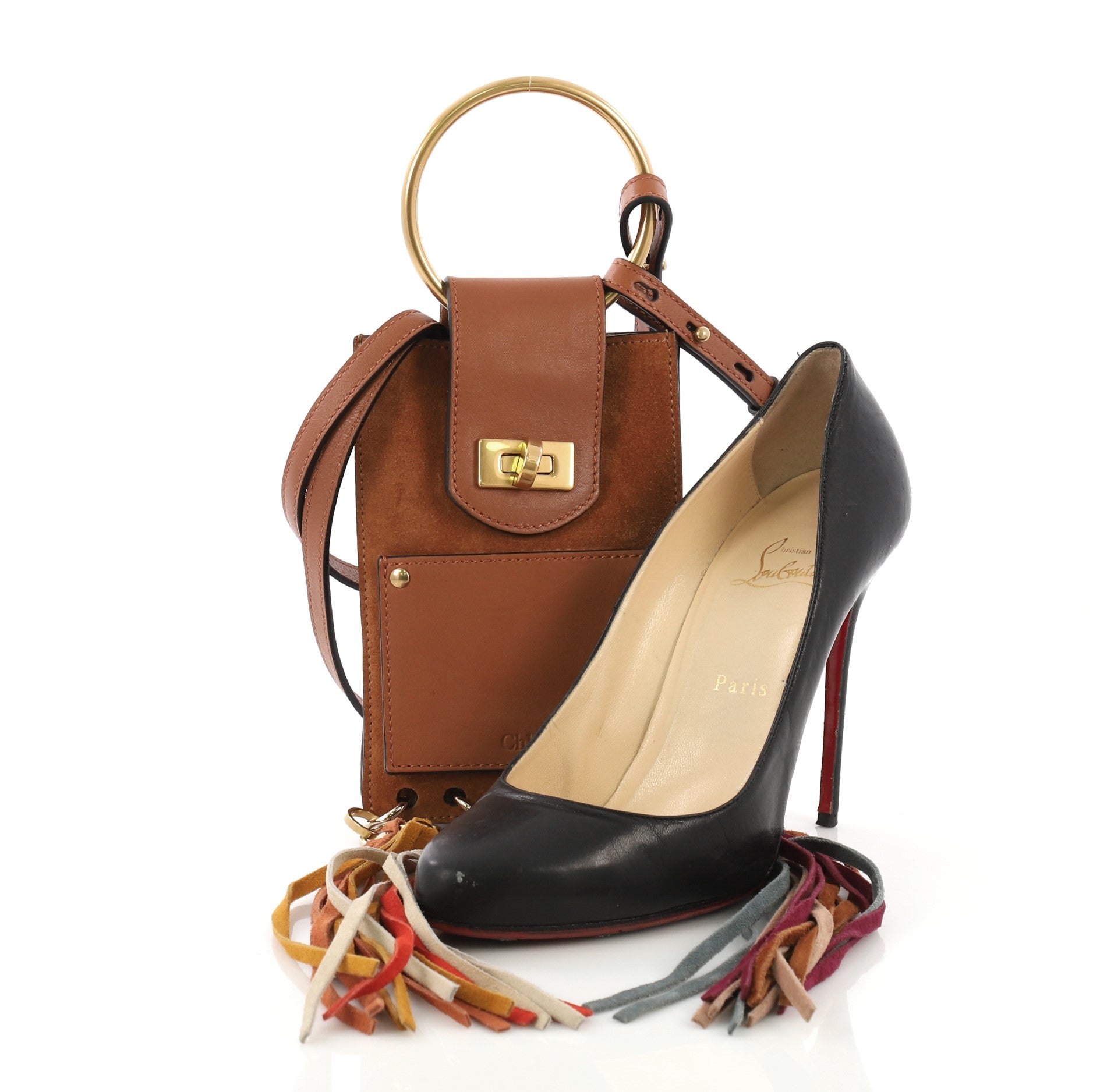 Jane Crossbody Bag Leather and Suede Mini