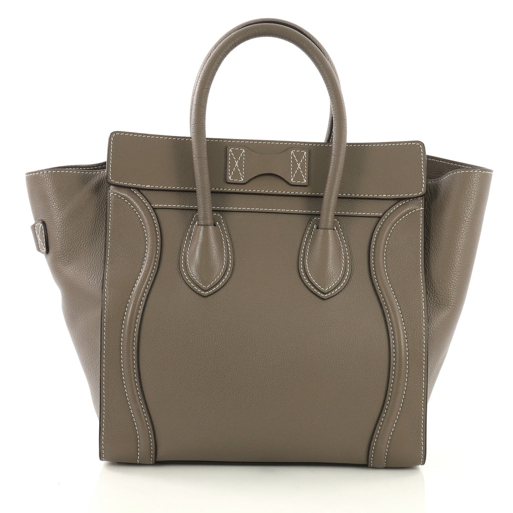 Luggage Handbag Grainy Leather Mini