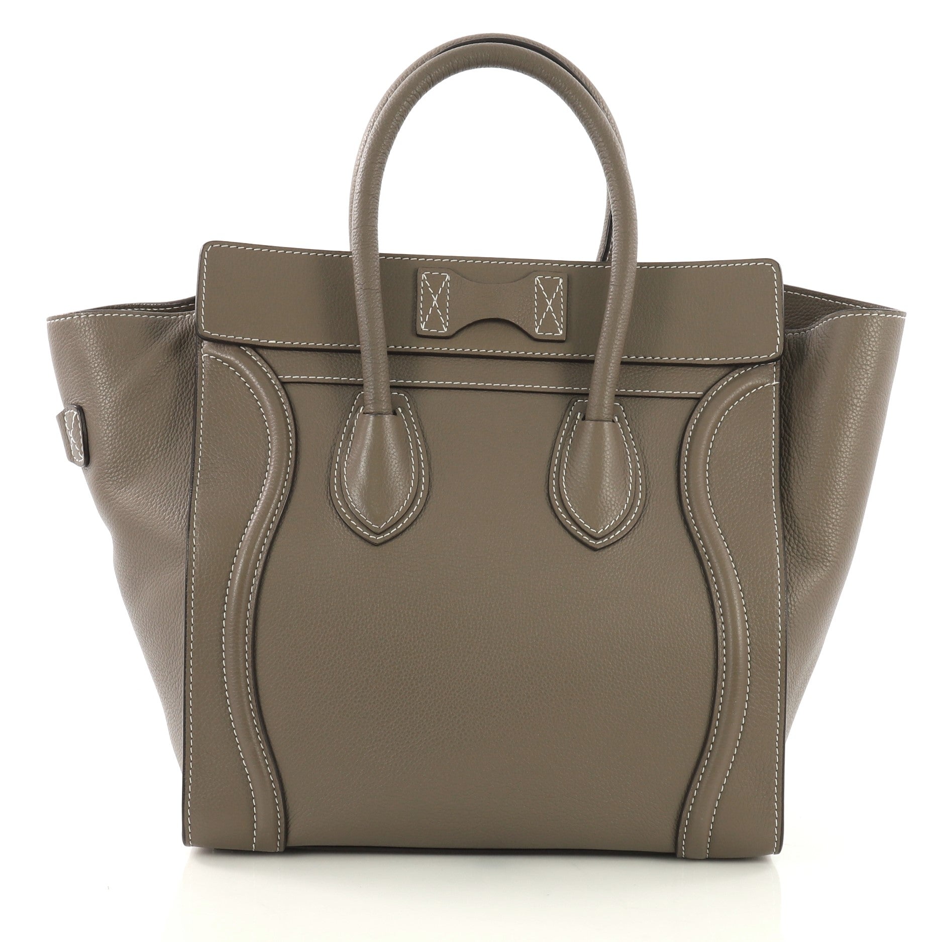 Luggage Handbag Grainy Leather Mini