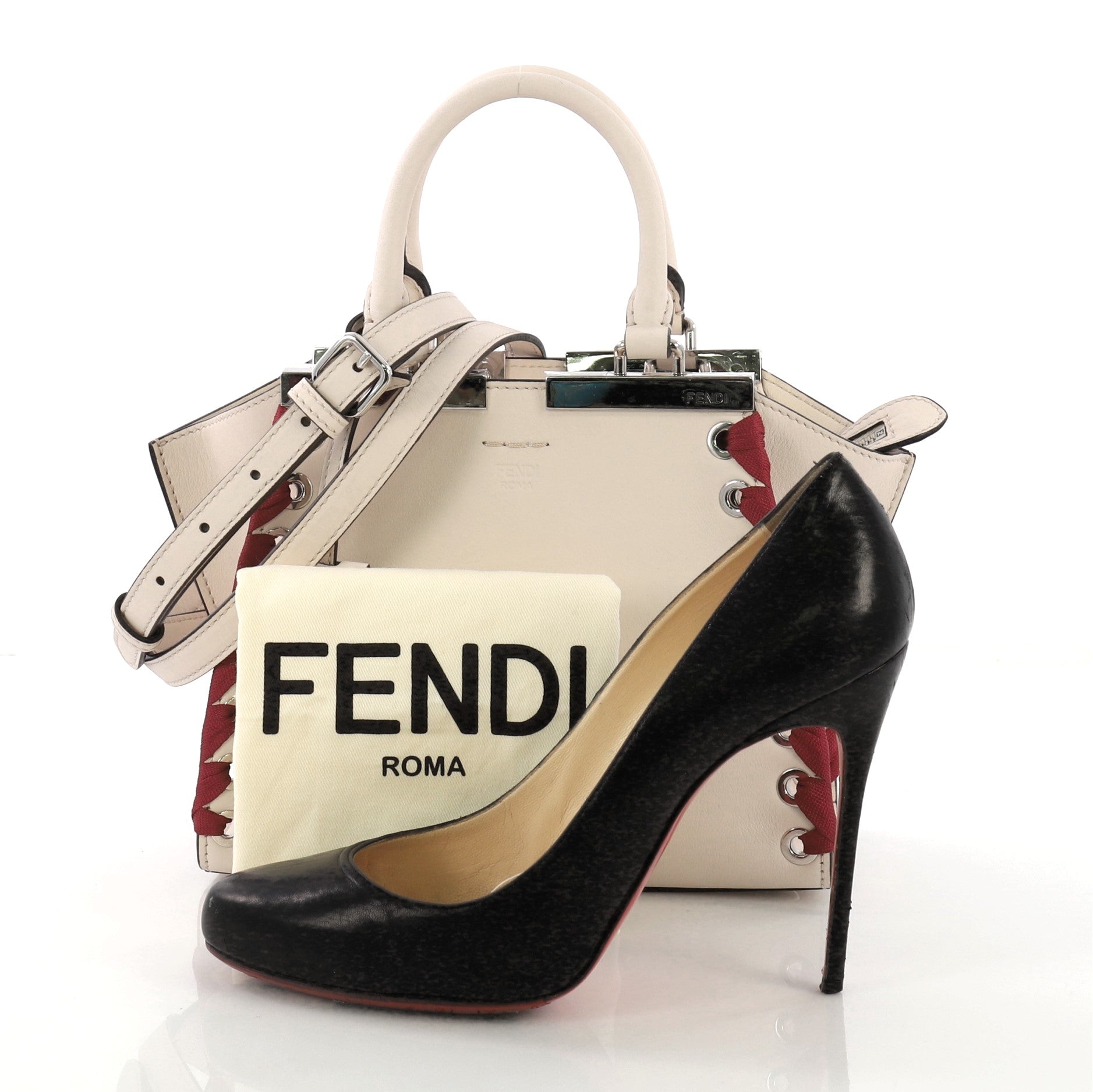 3Jours Handbag Leather with Ribbon Whipstitch Mini