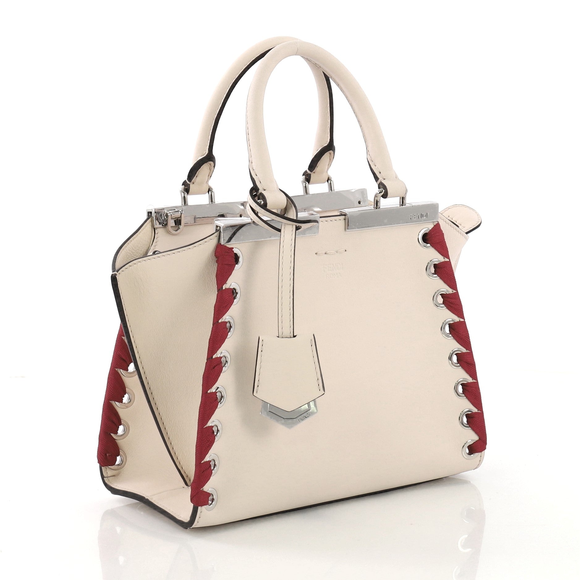 3Jours Handbag Leather with Ribbon Whipstitch Mini