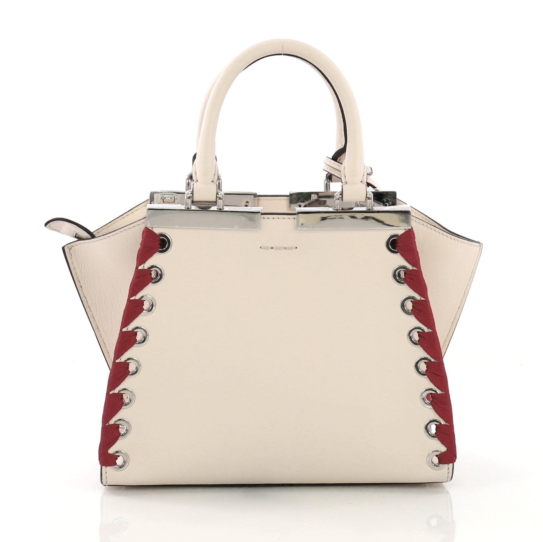 3Jours Handbag Leather with Ribbon Whipstitch Mini