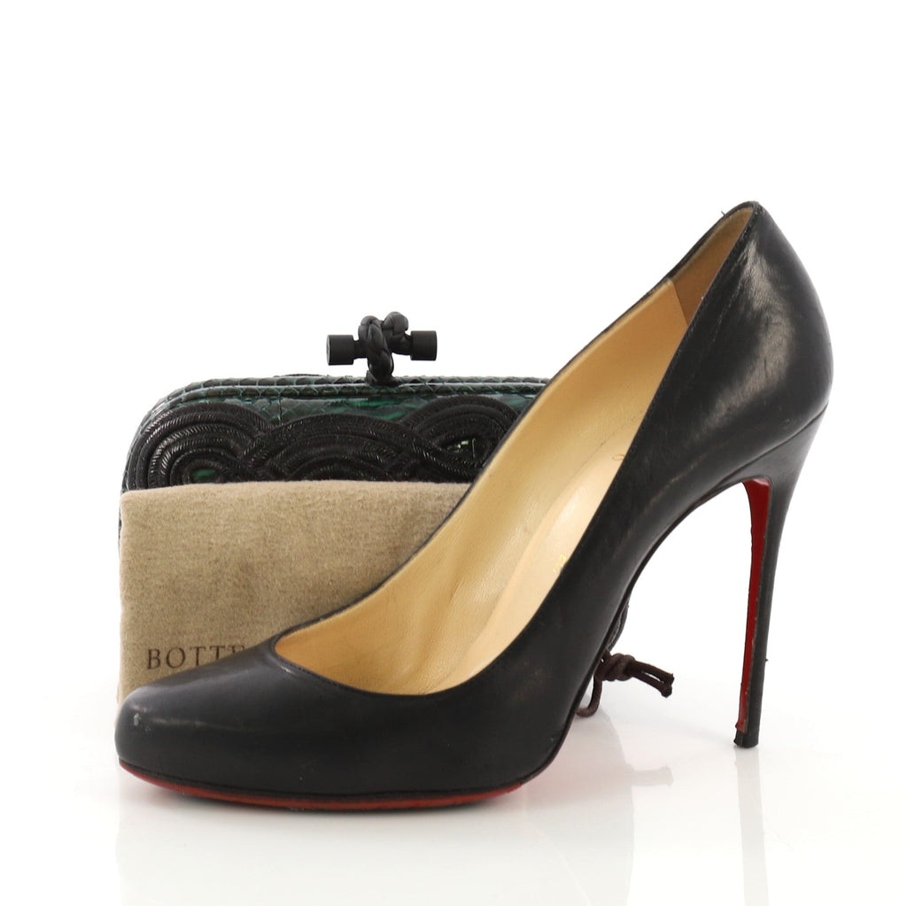 Knot Clutch Python with Applique Small