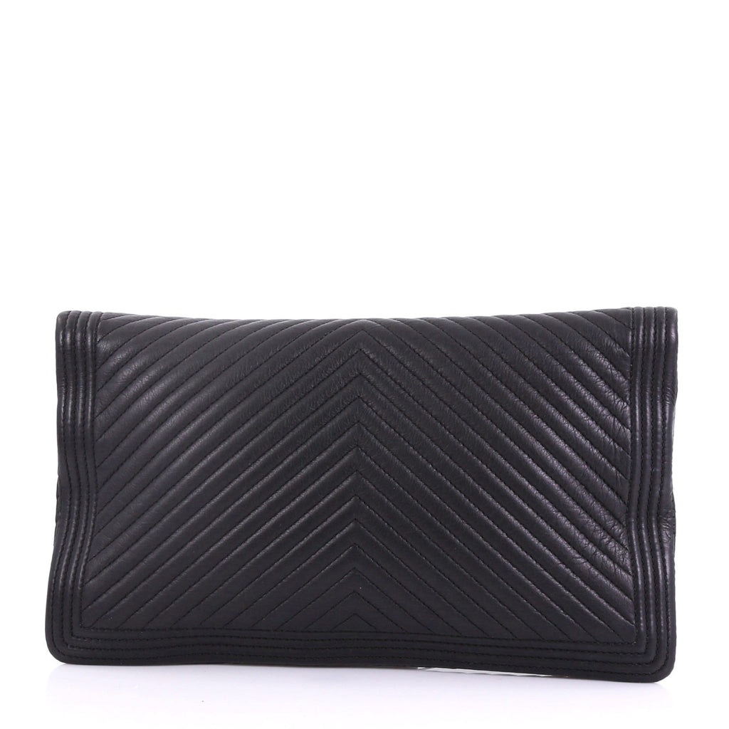 Boy Beauty CC Clutch Chevron Leather