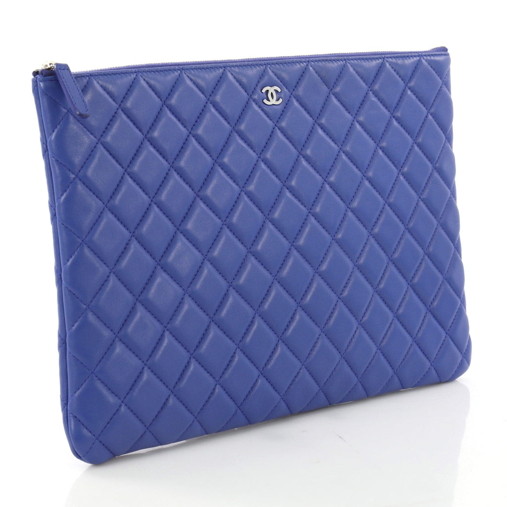 O Case Clutch Quilted Lambskin Large