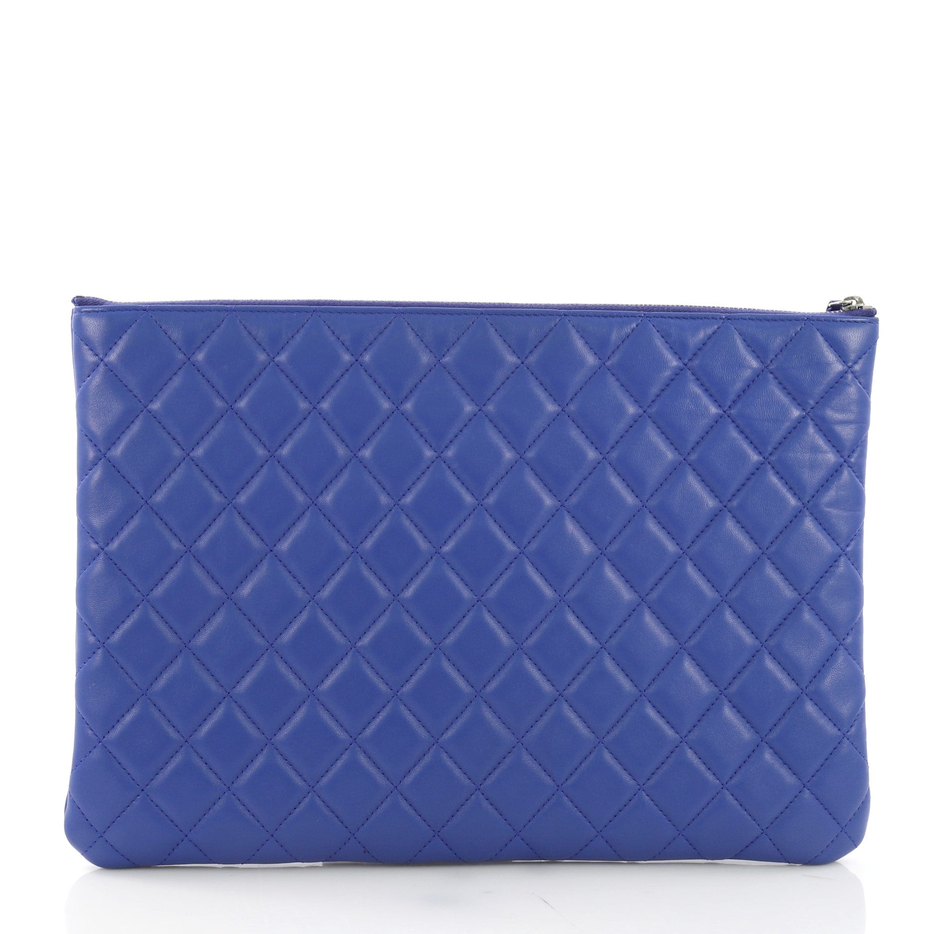 O Case Clutch Quilted Lambskin Large