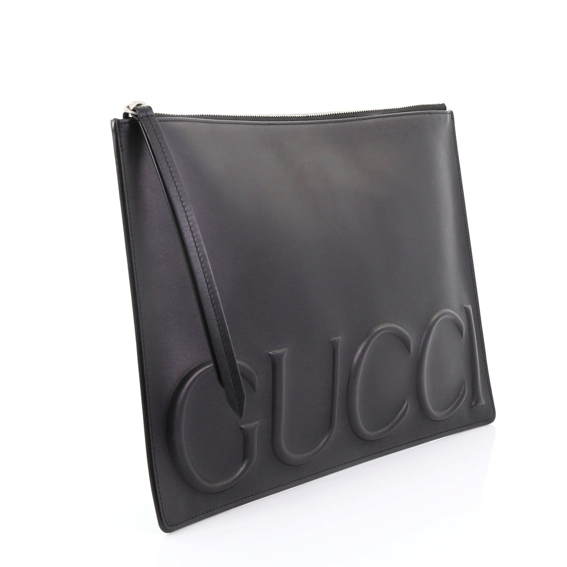 XL Zip Clutch Leather