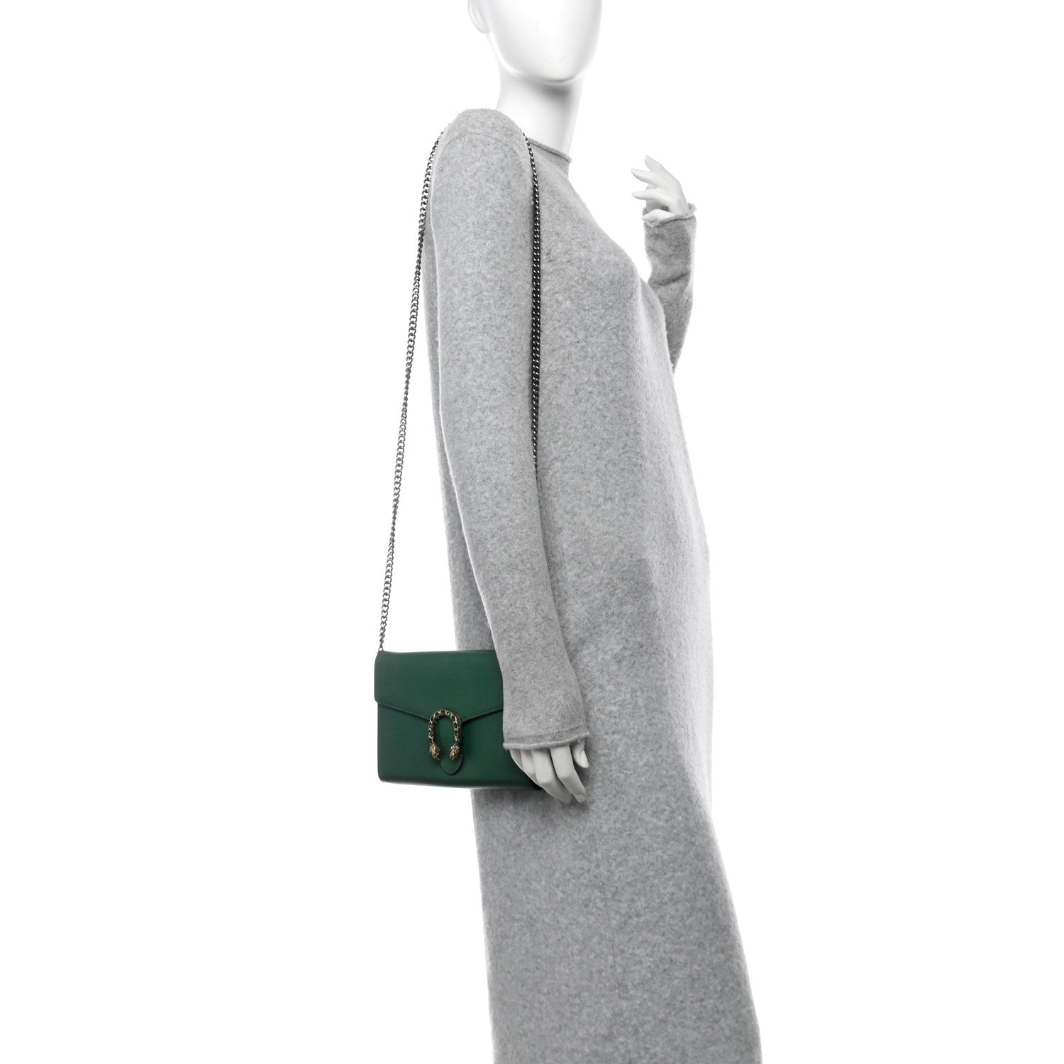 Calfskin Mini Dionysus Chain Wallet Emerald
