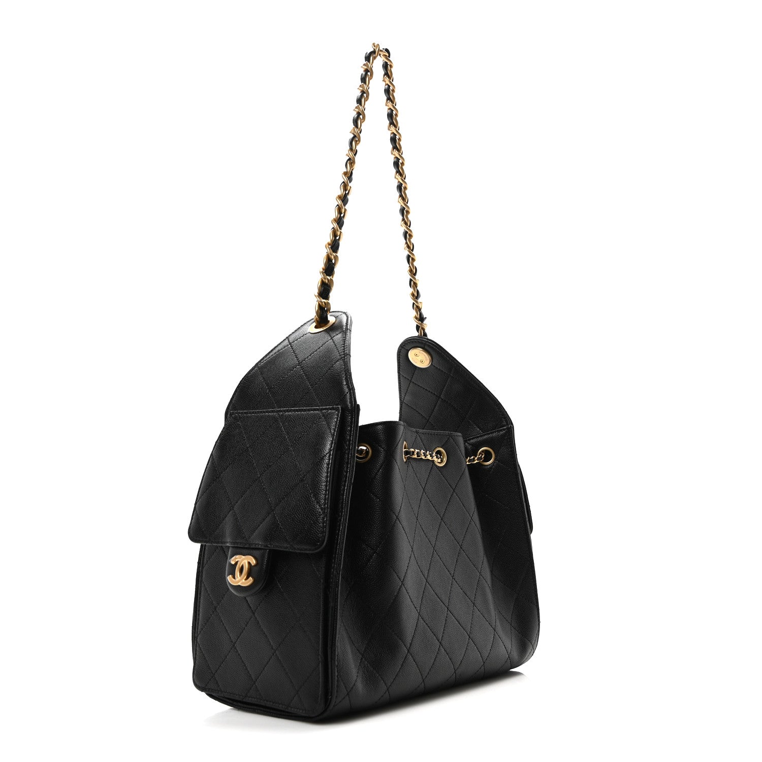 Caviar Quilted Small Chanel 25 Handbag Black
