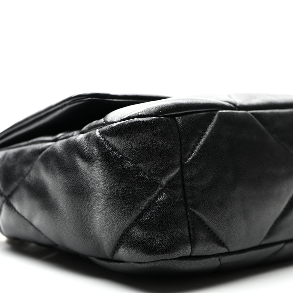 Goatskin Quilted Medium Chanel 19 Flap Black