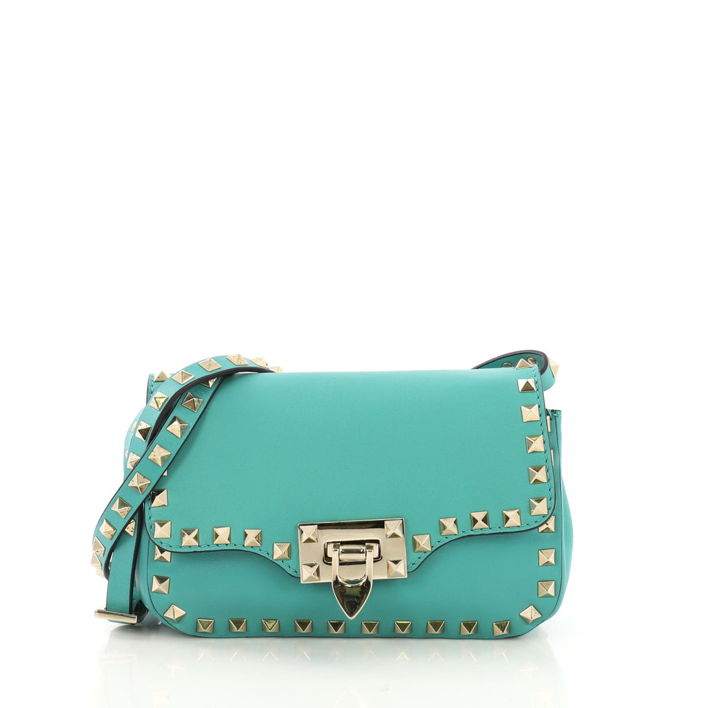 Rockstud Flip Lock Flap Bag Leather Mini