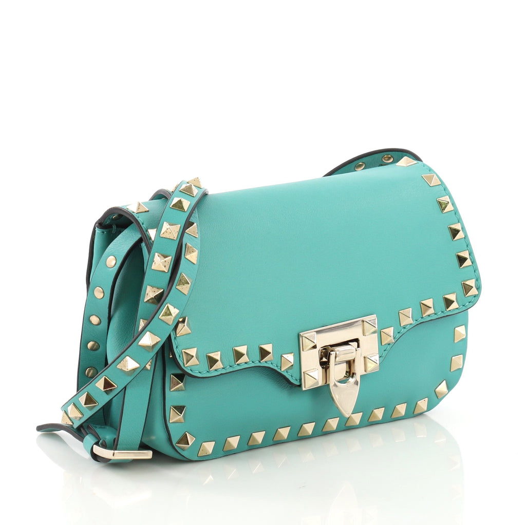 Rockstud Flip Lock Flap Bag Leather Mini