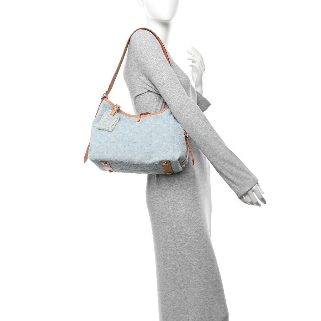 Monogram Denim CarryAll PM Sky Blue