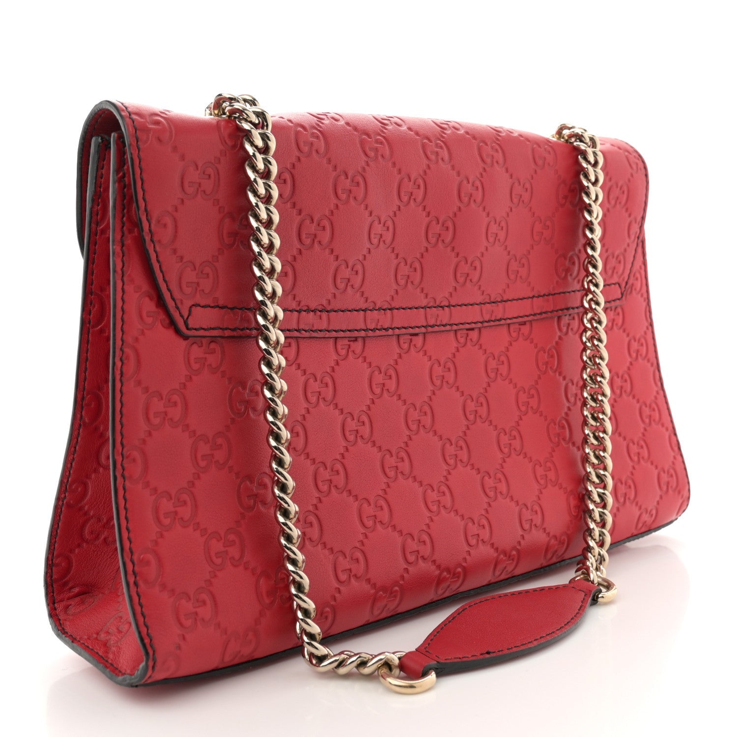 Guccissima Medium Emily Chain Shoulder Bag Red