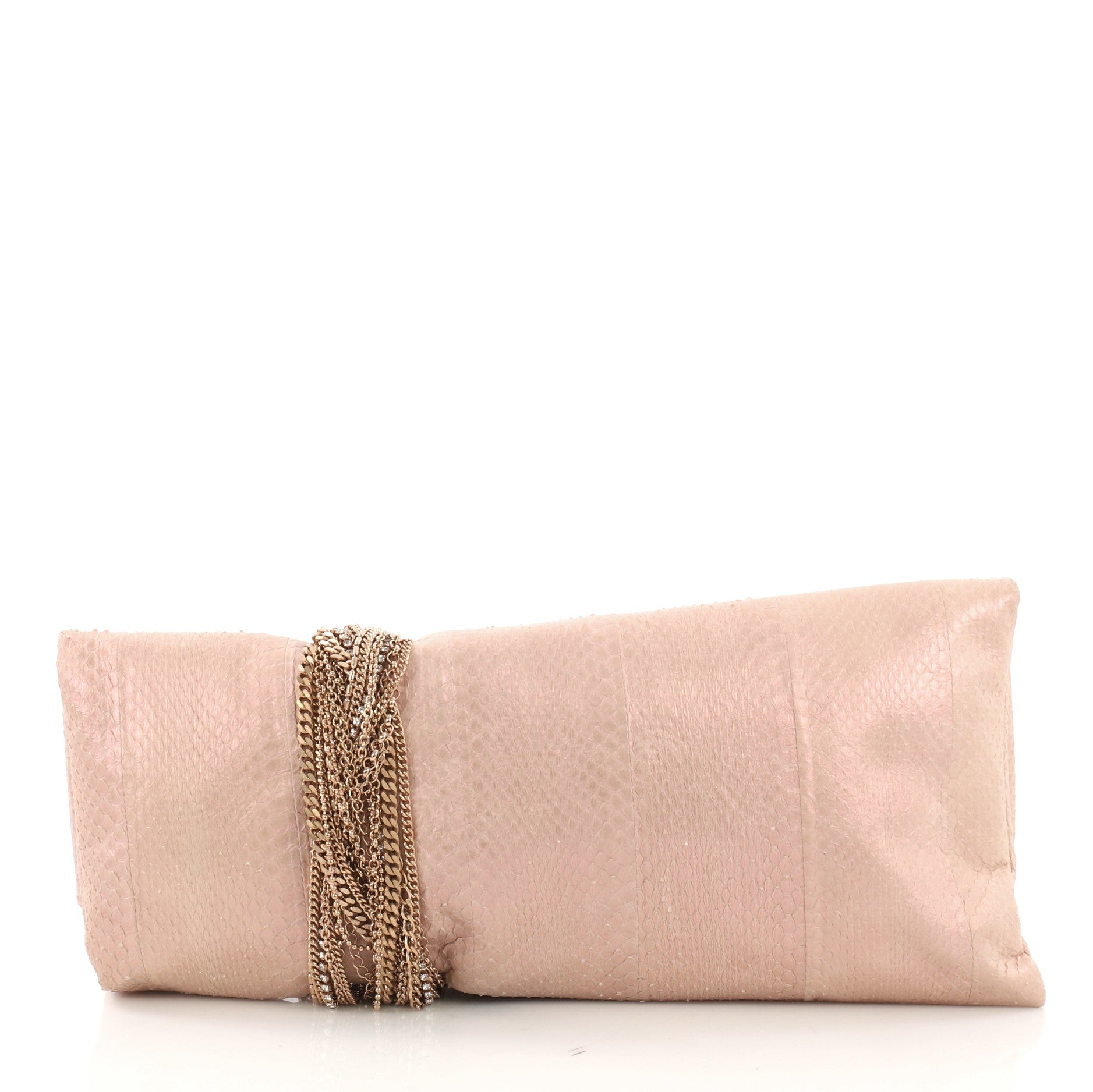 Chandra Chain Clutch Snakeskin