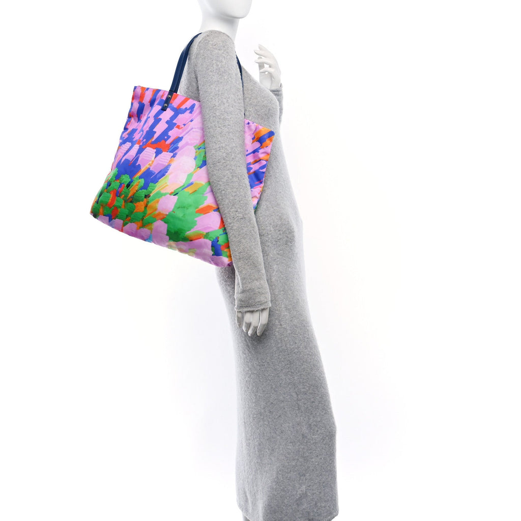 Nylon Printed CC Tote Multicolor