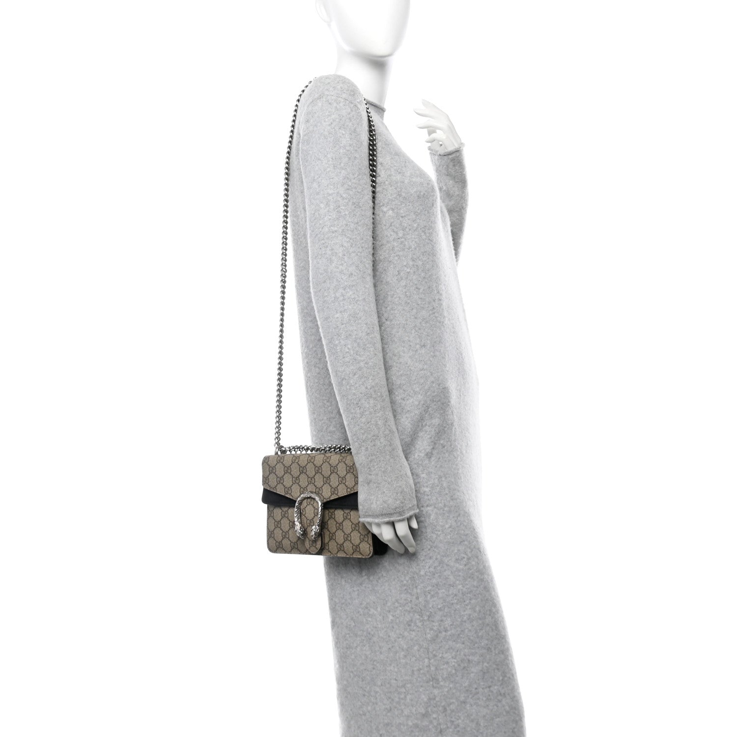 GG Supreme Monogram Mini Dionysus Shoulder Bag Black