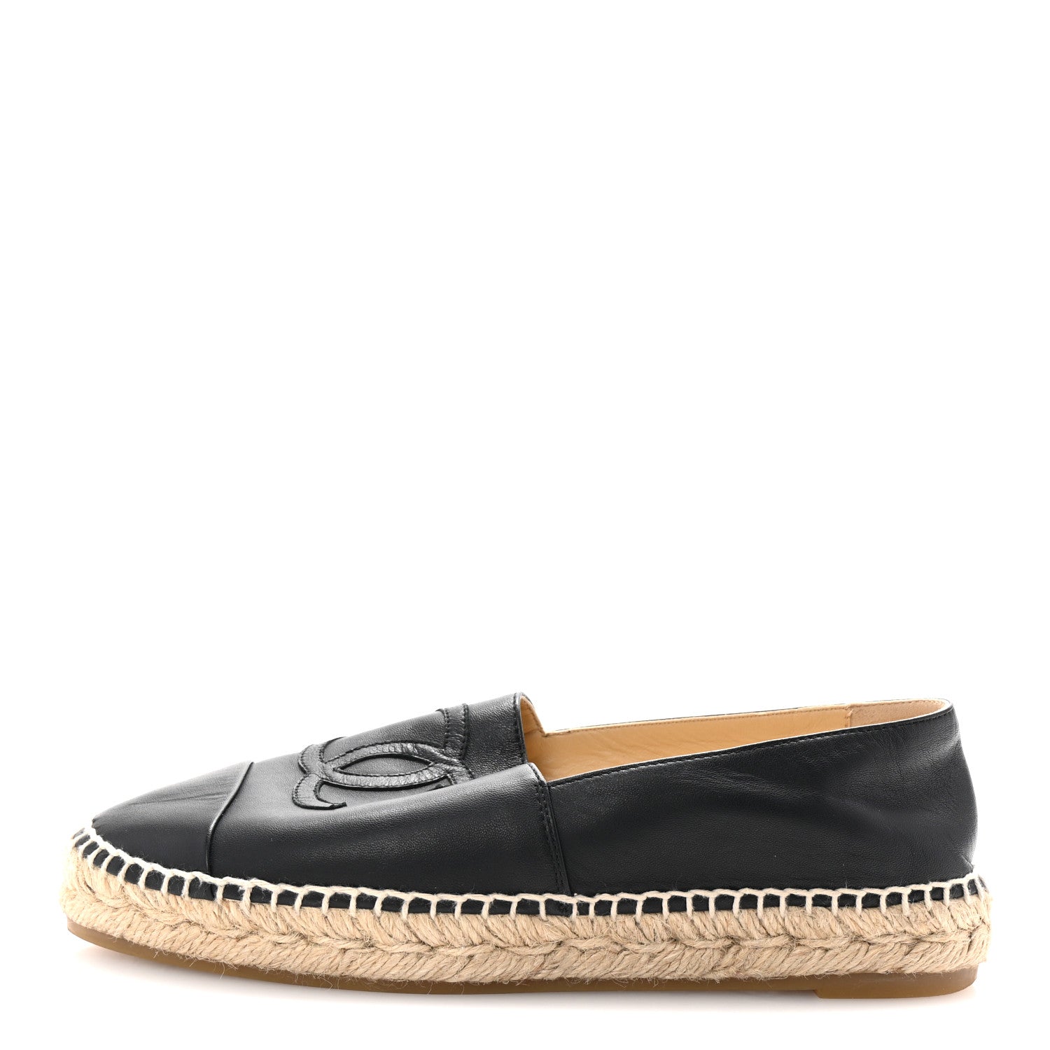 Lambskin CC Espadrilles 38 Black