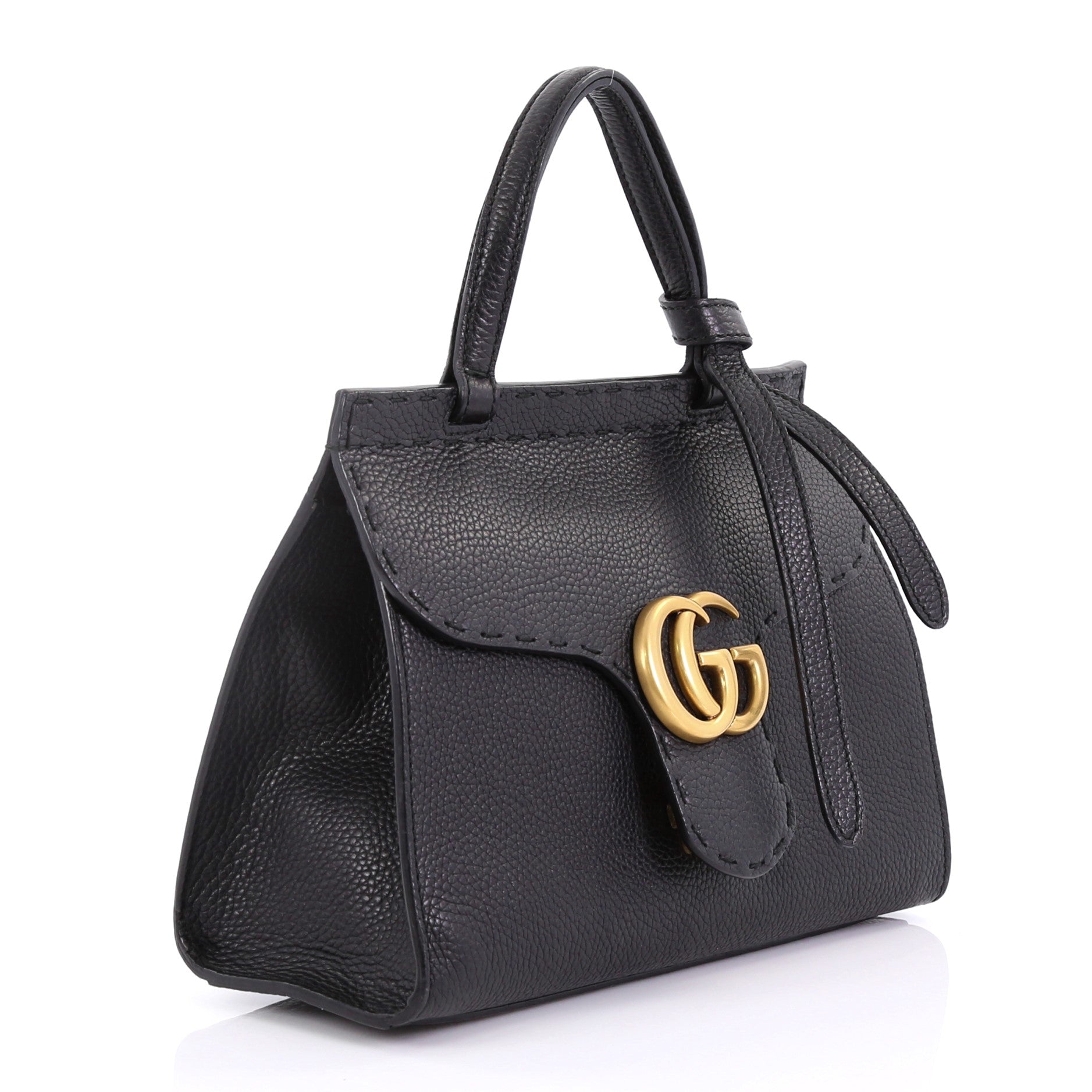 GG Marmont Top Handle Bag Leather Mini