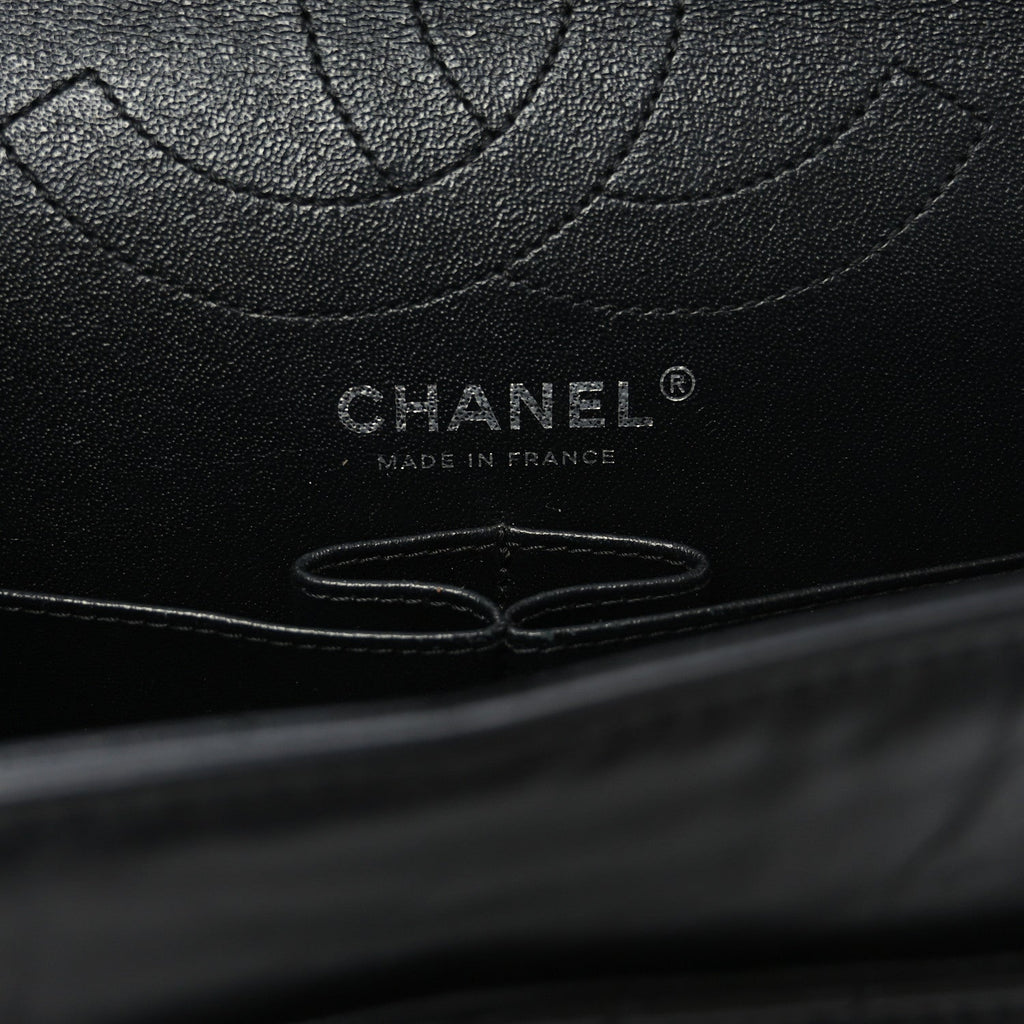 Aged Calfskin Chevron Quilted 2.55 Reissue 226 So Black