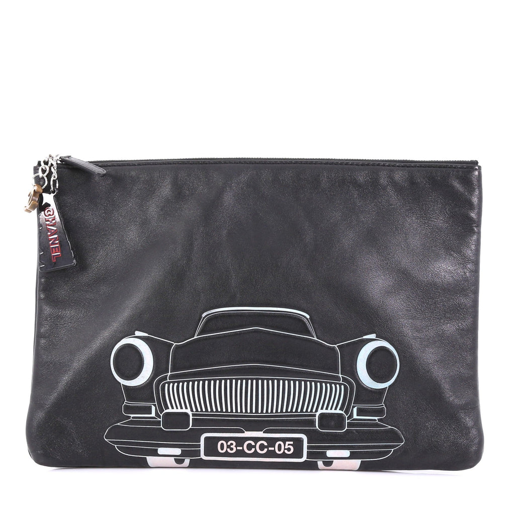 Cuba La Habana O Case Clutch Printed Embossed Lambskin Large