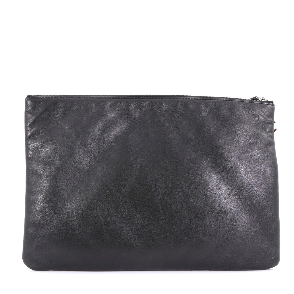 Cuba La Habana O Case Clutch Printed Embossed Lambskin Large