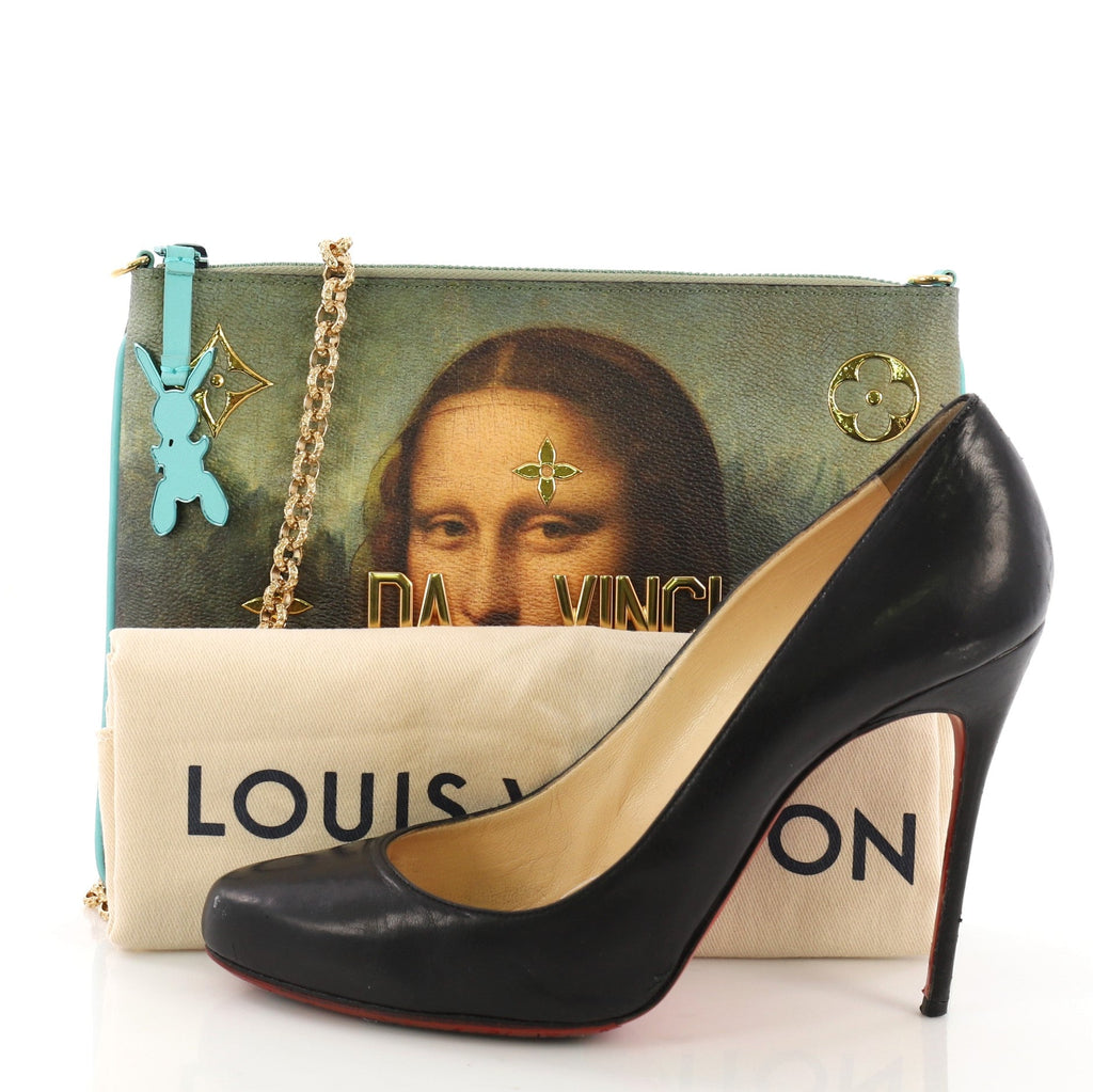 Pochette Clutch Limited Edition Jeff Koons Da Vinci Print Canvas