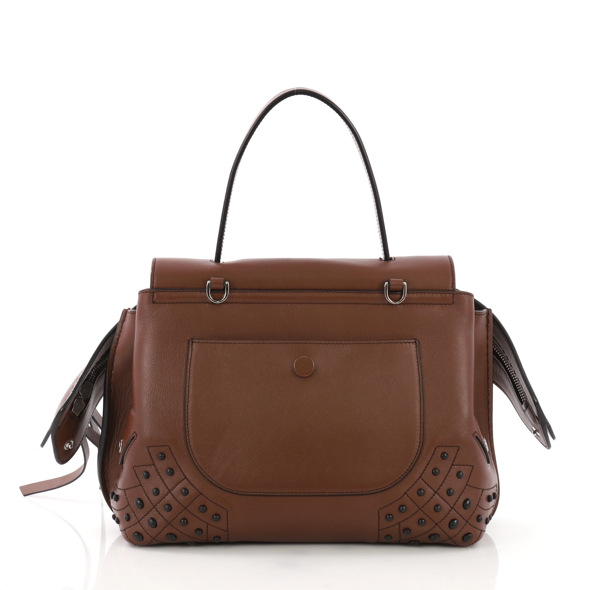 Studded Convertible Wave Bag Leather Mini