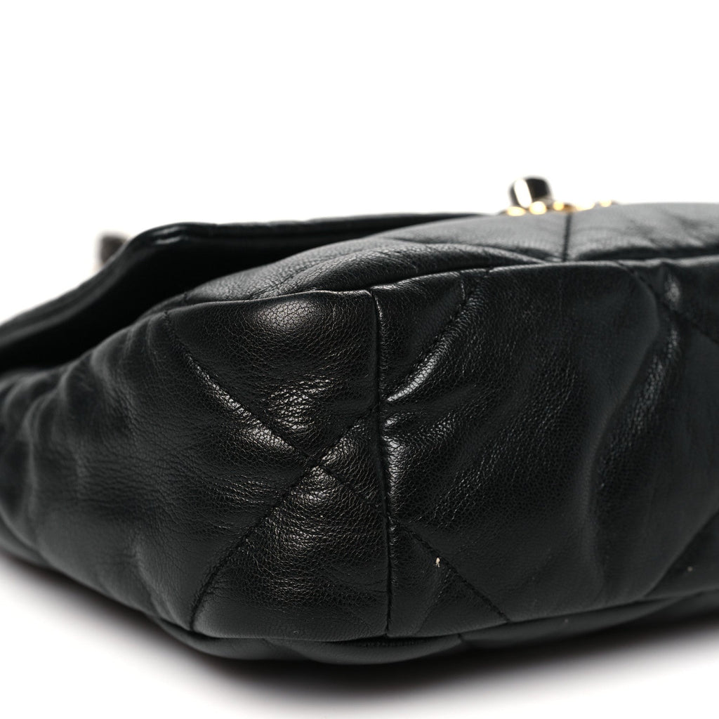 Lambskin Quilted Medium Chanel 19 Flap Black