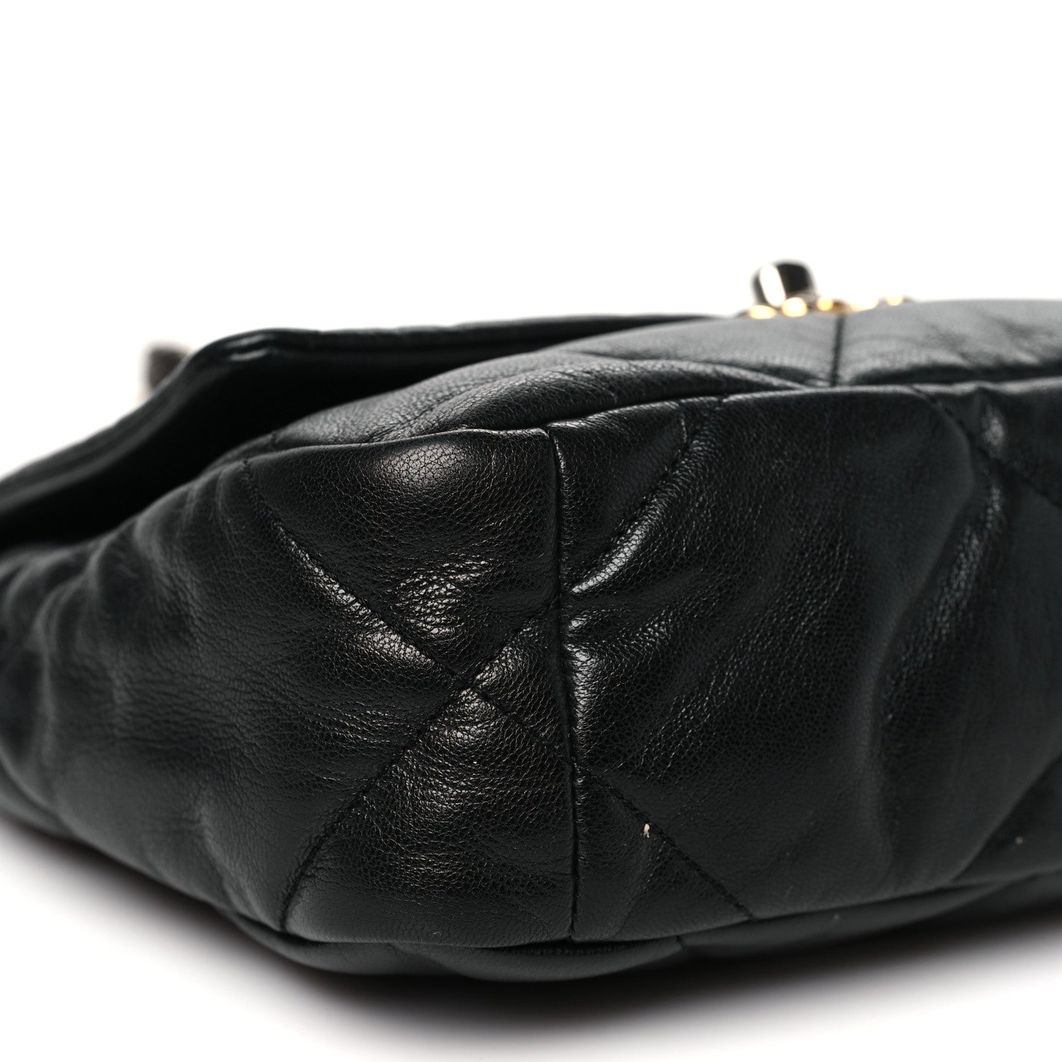 Lambskin Quilted Medium Chanel 19 Flap Black