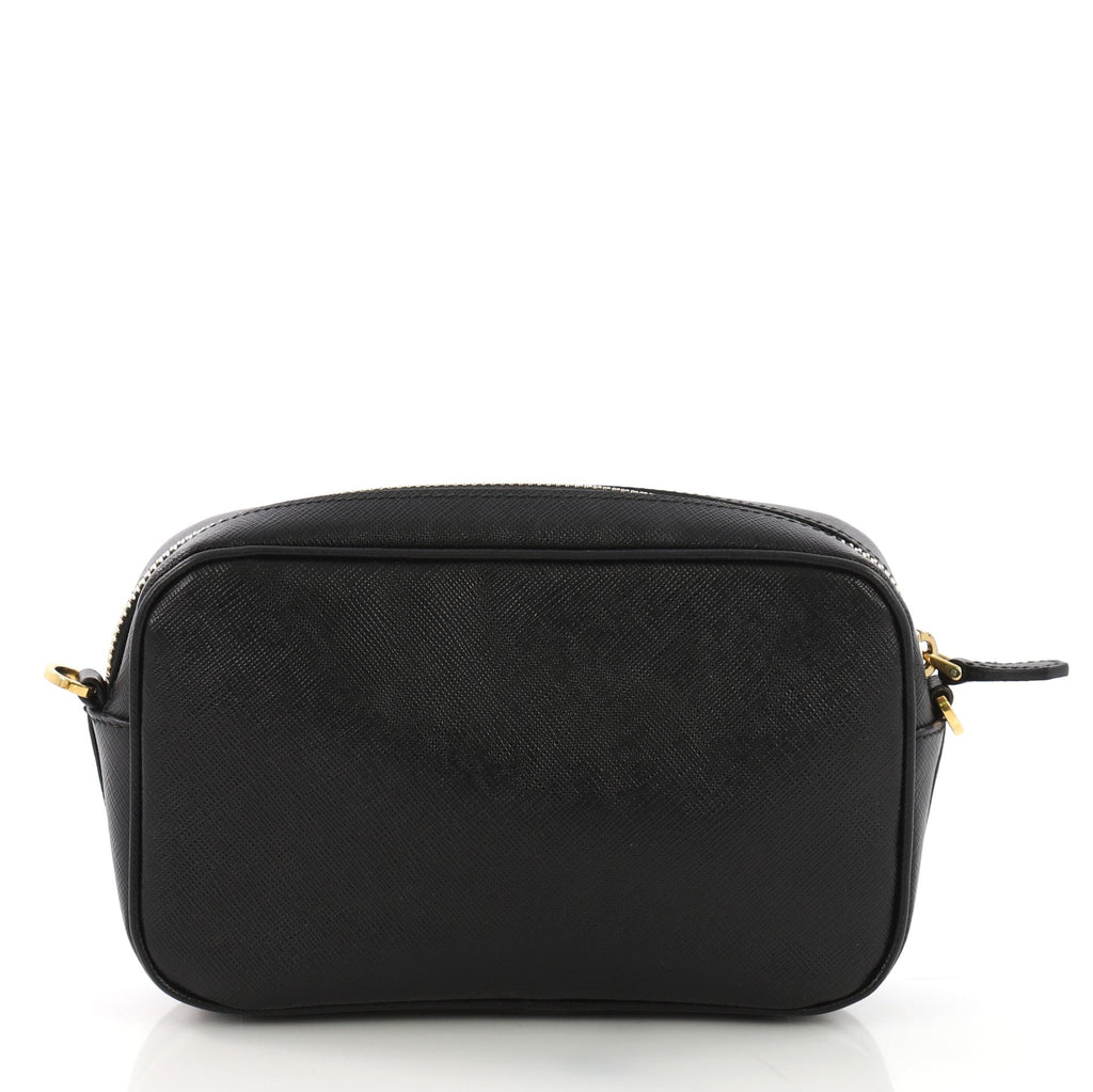 Front Pocket Zip Crossbody Bag Saffiano Leather Mini