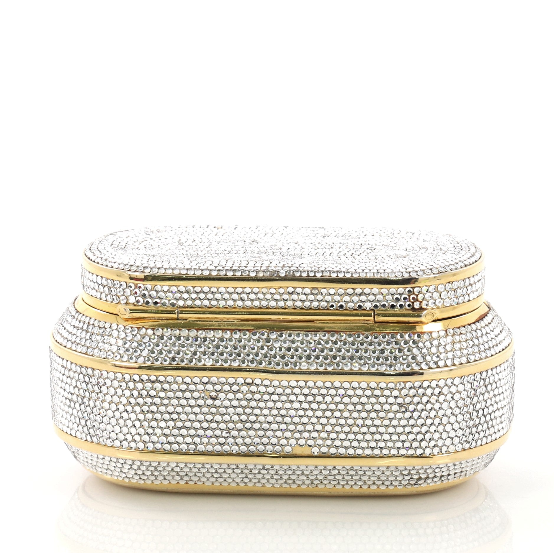 Chain Minaudiere Box Clutch Crystal Small
