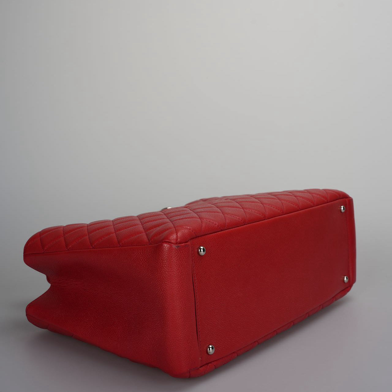 Chanel Red Large Grand Shopping Tote Red GST Bag in Caviar 2011-2012