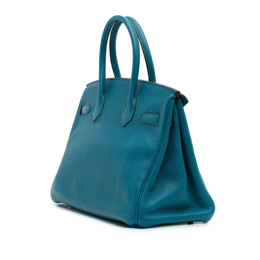 Birkin Handbag Blue Togo with Palladium Hardware 30