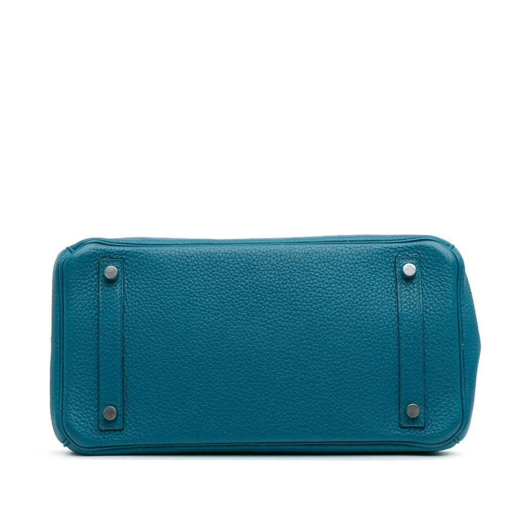 Birkin Handbag Blue Togo with Palladium Hardware 30