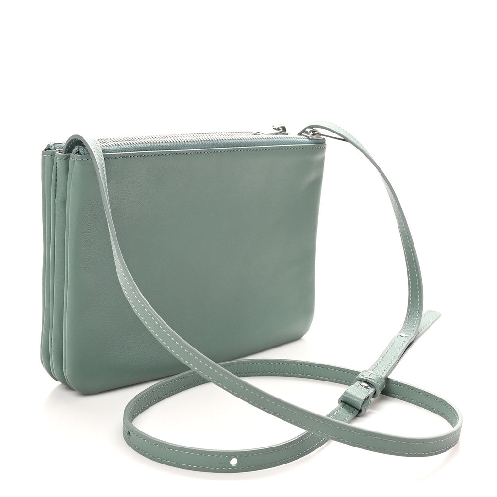 Lambskin Small Trio Crossbody Bag Celadon