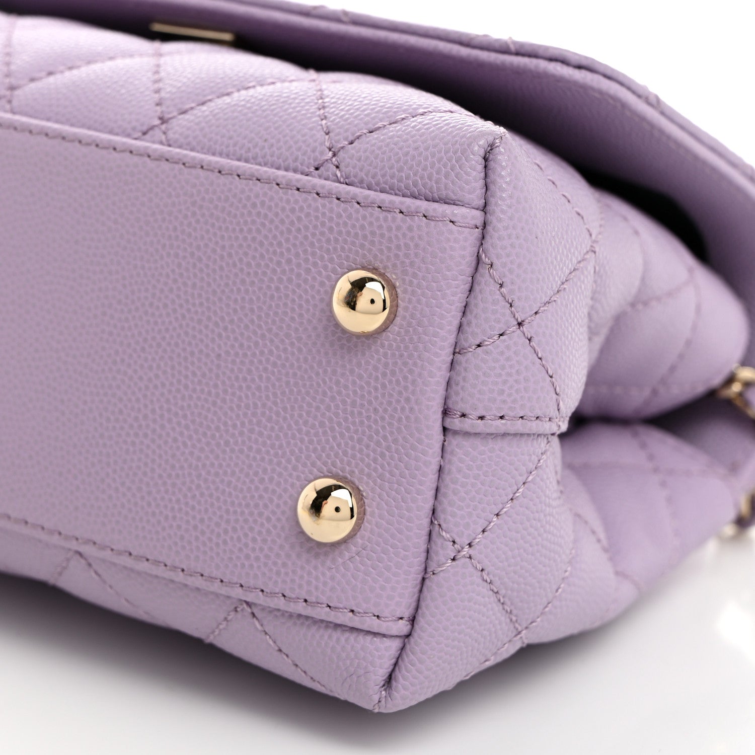 Caviar Quilted Extra Mini Coco Handle Flap Light Purple