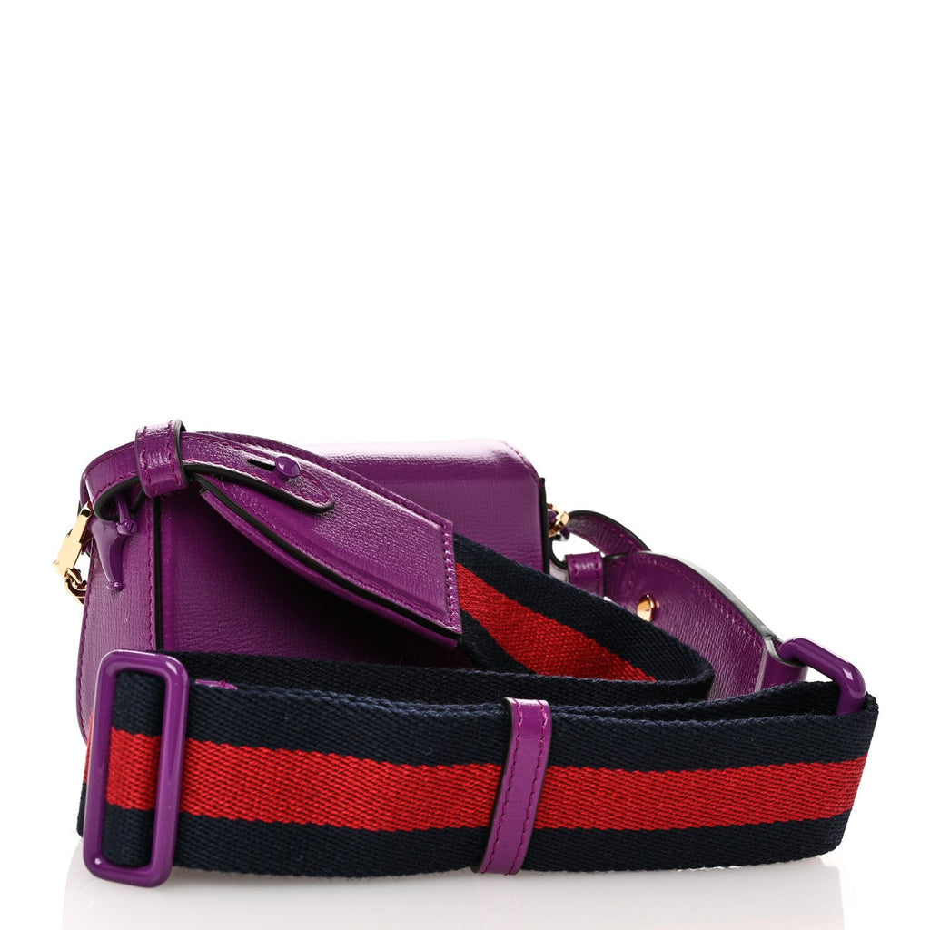 Azalea Calfskin Web Monochrome Horsebit 1955 Wallet On Strap Purple