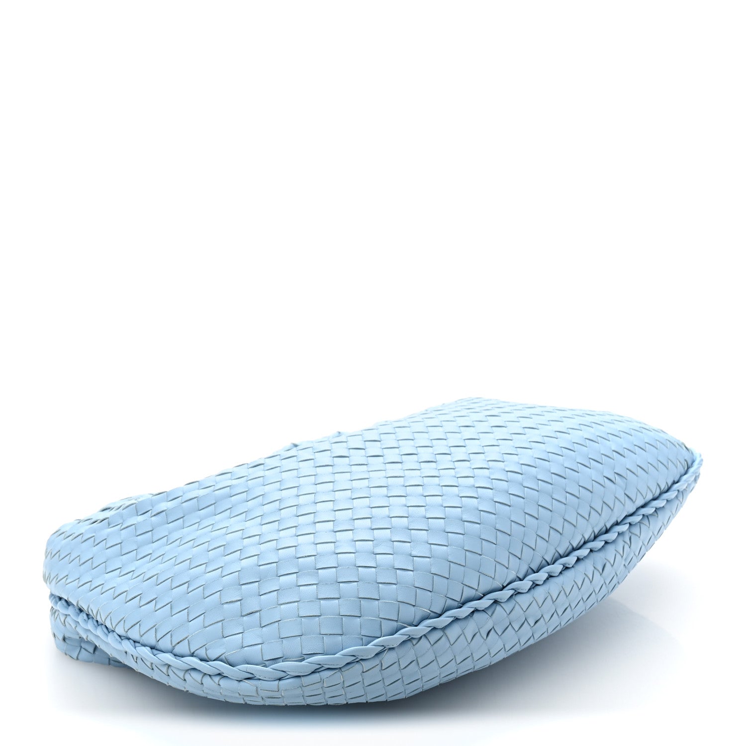 Nappa Intrecciato Large Veneta Hobo Light Blue