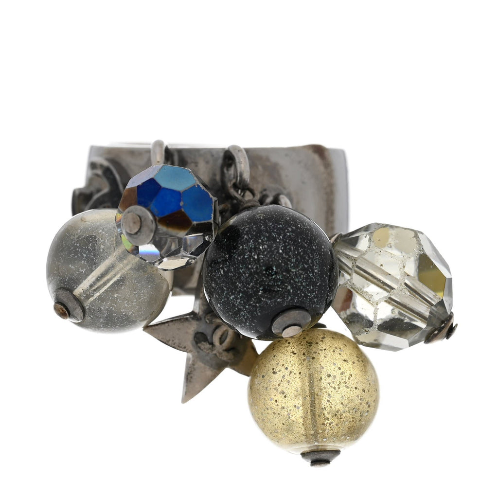Ruthenium Beaded CC Star Ring 6.25