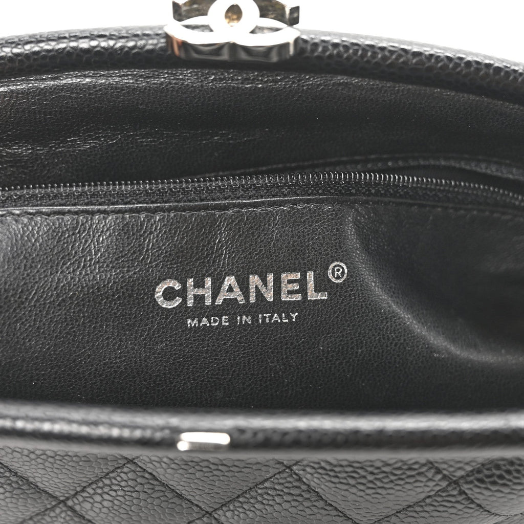 Caviar Quilted Timeless Clutch Black