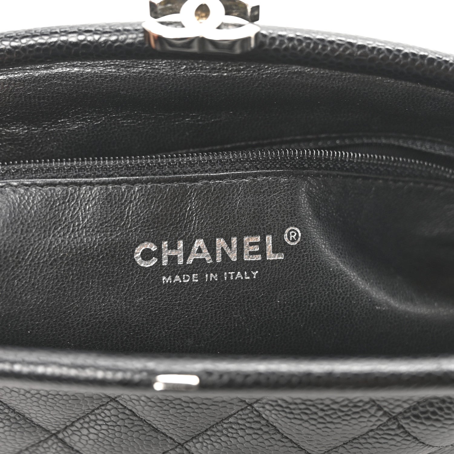 Caviar Quilted Timeless Clutch Black