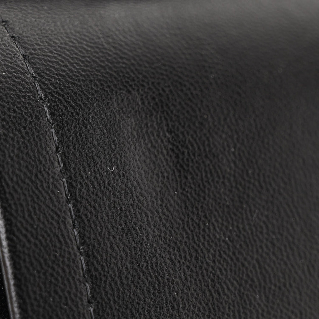 Lambskin Chevron Quilted Jumbo Double Flap So Black