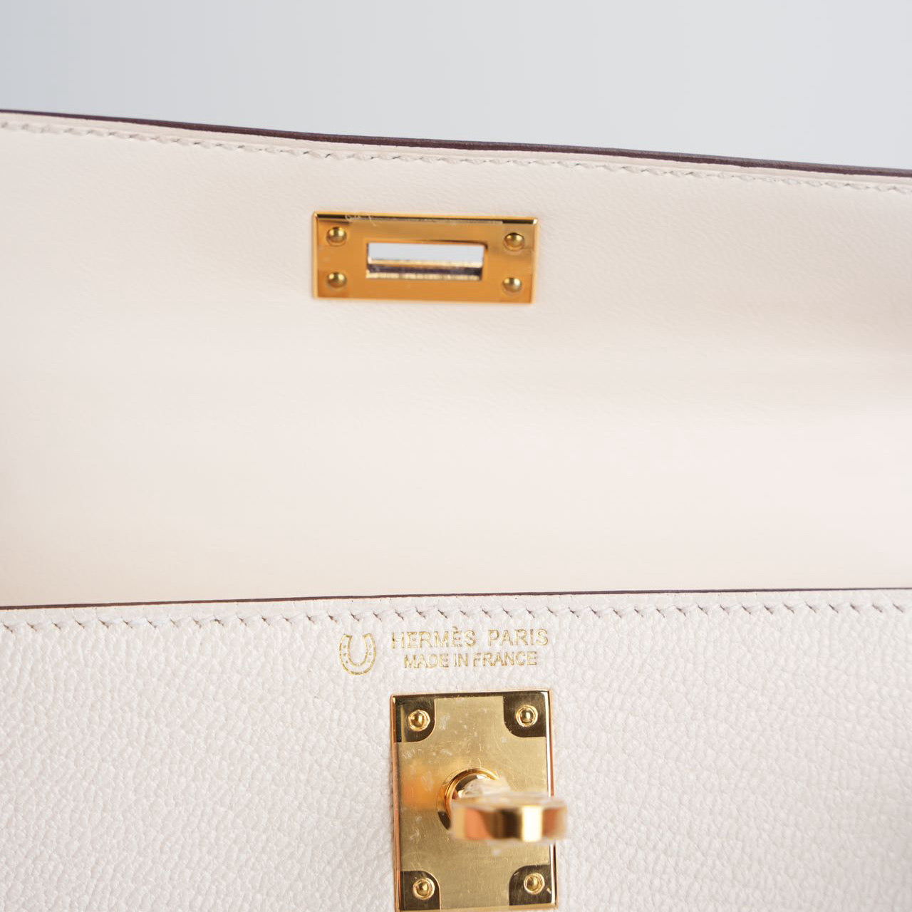 Hermes Mini Kelly 20cm HSS in Chèvre Mysore Nata with Rose Sakura