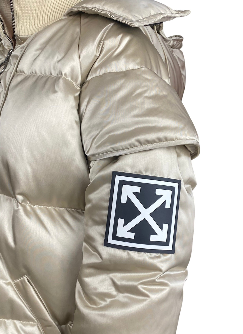 Off-White Gold Logo Patch Parka - IT 44 / US 8